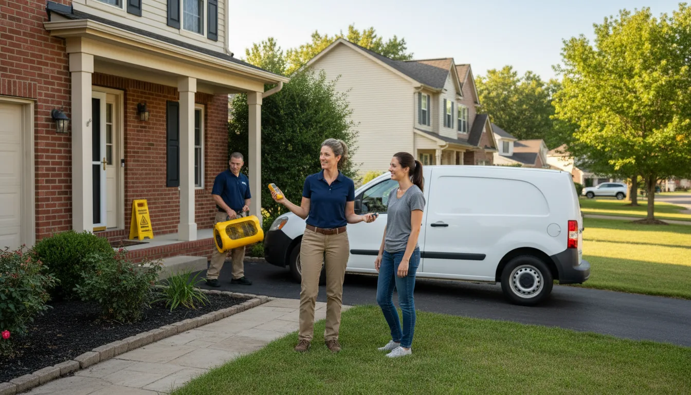 Residential water damage restoration in Franklin Park, IL
